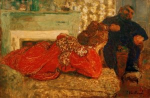 La vestaglia rossa da Edouard Vuillard